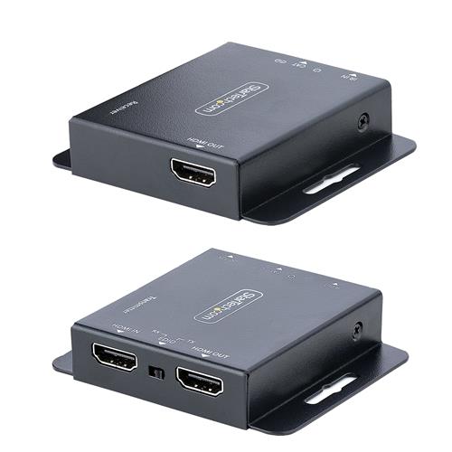 StarTech.com 4K HDMI Extender over CAT6/CAT5 Ethernet Cable 4K 30Hz or 1080p 60Hz Video Extender HDMI over Ethernet Cable HDMI Transmitter and Receiver Kit IR Remote Control
