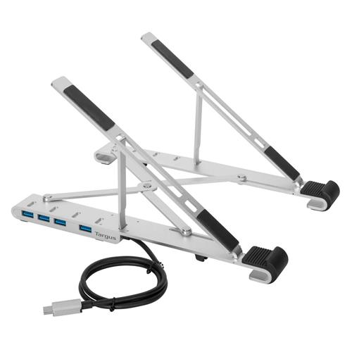 Photos - Laptop Cooler Targus AWU100205GL Laptop stand Silver Aluminium 25.4 cm (10") 39.6 cm  USB 3.2 Gen 1 (3.1 Gen 1) Type-C (15.6")