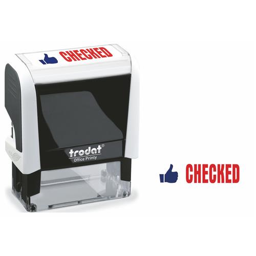 Photos - Other for Retail Trodat Office Printy 4912 Self Inking Word Stamp Checked 46X18mm Blue/Red Ink - 77254 77254 