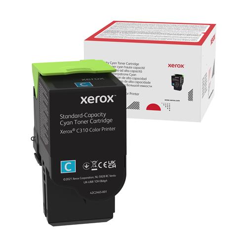 Xerox Genuine C310 Color Printer/C315 Color Multifunction Printer Cyan Standard capacity Toner Cartridge (2000 Pages) - 006R04357