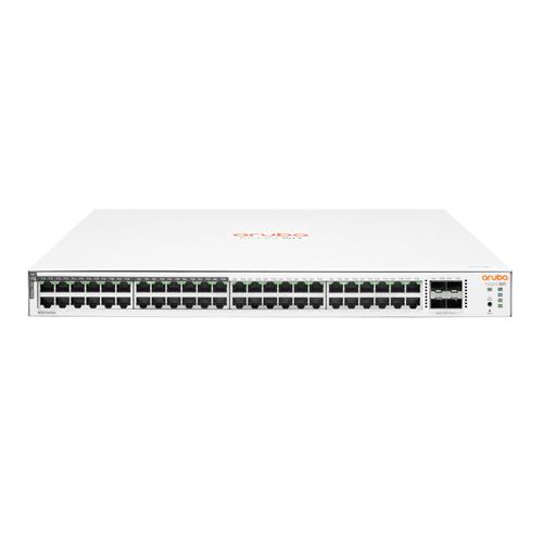 HPE Aruba Networking Networking Instant On Switch 48p Gigabit CL4 PoE 4p SFP 370W 1830 Managed L2 Gigabit Ethernet (10/100/1000) Power over Ethernet (PoE) Rack mounting 1U