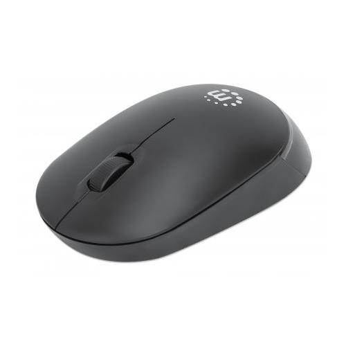 Manhattan Performance III Wireless Mouse Black 1000dpi 2.4Ghz (up to 10m) USB Optical Ambidextrous Three Button with Scroll Wheel USB nano receiver AA battery (not included) Low friction base Three Year Warranty