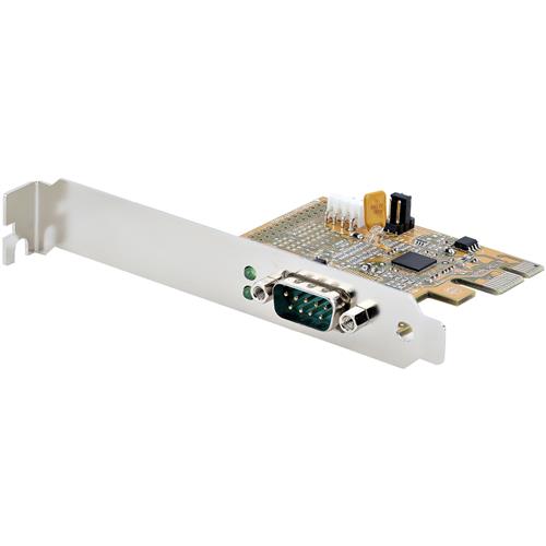 StarTech.com 1-Port PCI Express Serial Card PCIe to RS232 (DB9) Serial Interface Card PC Serial Card 16C1050 UART Standard/Low Profile Brackets COM Retention Windows/Linux - TAA