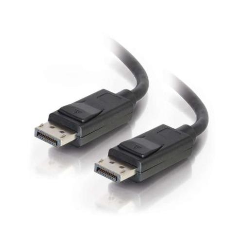 C2G 3ft (0.9m) DisplayPortTM Cable with Latches 4K 60Hz UHD M/M - Black