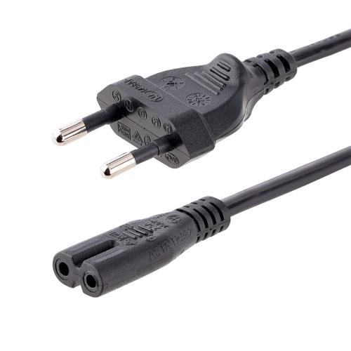 Photos - Cable (video, audio, USB) Startech.com 2m Laptop Power Cord EU Plug to C7 2.5A 250V 18AWG Laptop Replacement Cord Printer Power Cable Laptop Cha (6ft)