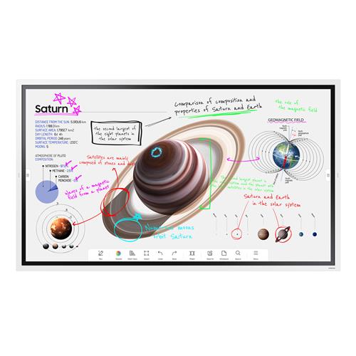 Samsung WM65B interactive whiteboard 165.1 cm (65") 3840 x 2160 pixels Touchscreen Grey White