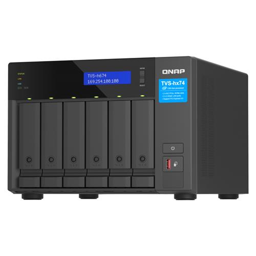 QNAP TVS-H674 NAS Tower Intel Core i5 i5-12400 32 GB DDR4 0 TB QuTS hero Black