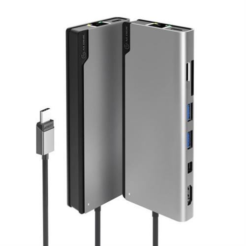 ALOGIC ULDPLSV2-SGR Wired USB 3.2 Gen 1 (3.1 Gen 1) Type-C 100 W 1000 Mbit/s Black Grey MicroSD (TransFlash) SD