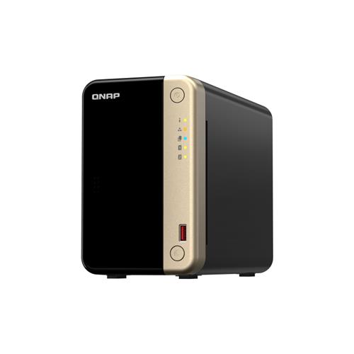 QNAP TS-264 NAS Tower Intel Celeron N5095 8 GB 0 TB QNAP QTS Black Gold
