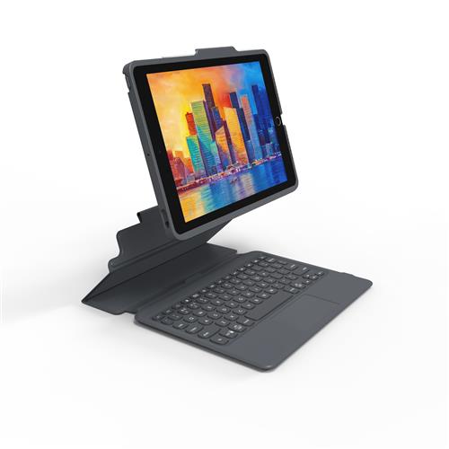 ZAGG Keyboard Pro Keys with Trackpad-Apple-iPad 10.2-Black/Gray-UK QWERTY UK English Trackpad Apple 10.2-inch iPad (7th & 8th gen.) Black