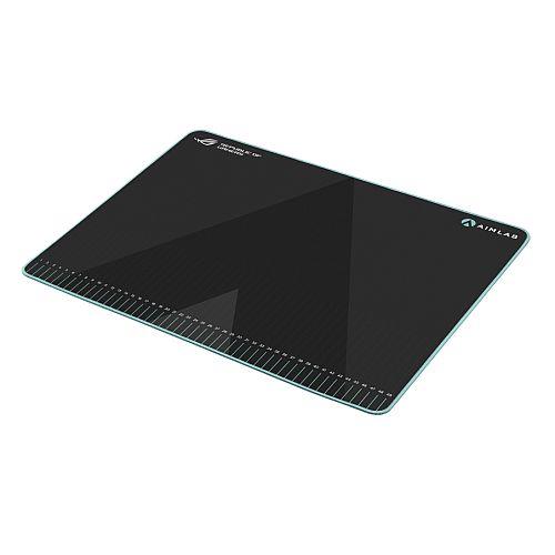 ASUS ROG Hone Ace Aim Lab Edition. Width: 420 mm Depth: 508 mm. Product colour: Black Surface coloration: Monochromatic Material: Cloth Rubber Stitched edges Non-slip base Gaming mouse pad