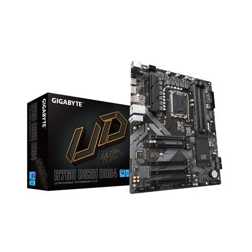 GIGABYTE B760 DS3H DDR4 Motherboard - Supports Intel Core 14th CPUs 18+2+1 Phases Digital VRM up to 5333MHz DDR4 (OC) 2xPCIe 4.0 M.2 GbE LAN USB 3.2 Gen 2