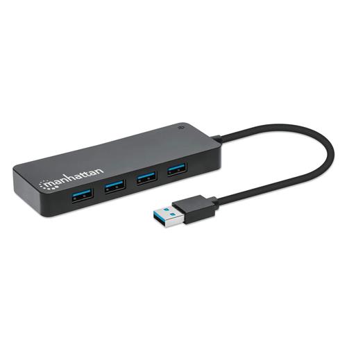 Manhattan USB-A Dock/Hub Ports (x7): USB-A (x7) 5 Gbps (USB 3.2 Gen1 aka USB 3.0) External Power Supply Not Needed Cable 15cm SuperSpeed USB Black Three Year Warranty