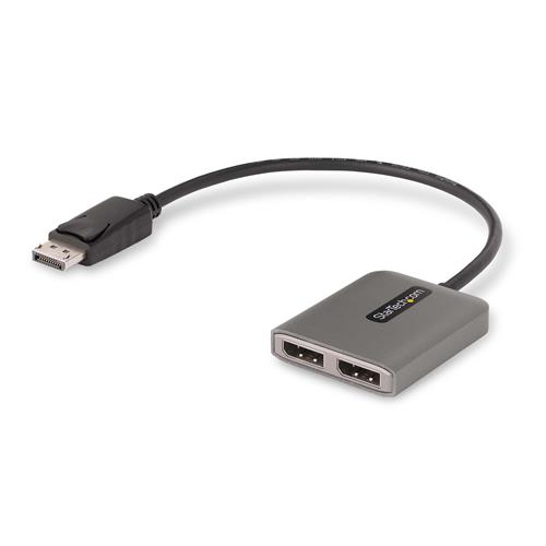 StarTech.com Dual-Monitor DisplayPort 1.4 Splitter DisplayPort to 2x DP Multi-Monitor Adapter Dual 5K 60Hz Computer MST Hub Extra-Long Built-in Cable - Windows Only