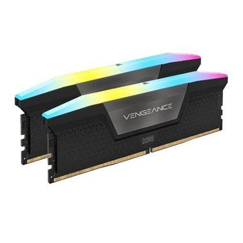 Corsair Vengeance RGB . Component for: PC Internal memory: 32 GB Memory layout (modules x size): 2 x 16 GB Internal memory type: DDR5 Memory clock speed: 6000 MHz Memory form factor: 288-pin DIMM CAS latency: 36 Product colour: Black