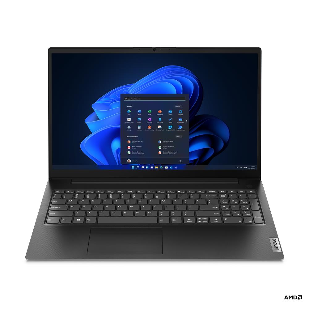 Lenovo V15 G4 AMN AMD Ryzen™ 5 7520U Ordinateur portable 39,6 cm (15.6") Full HD 8 Go LPDDR5-SDRAM 512 Go SSD Wi-Fi 5 (802.11ac) Windows 11 Home Noir QWERTY Anglais britannique