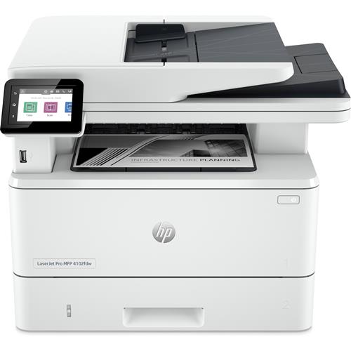 HP LaserJet Pro 4102fdw Wireless Multifunction Black and white Printer Copier Scanner; Duplex