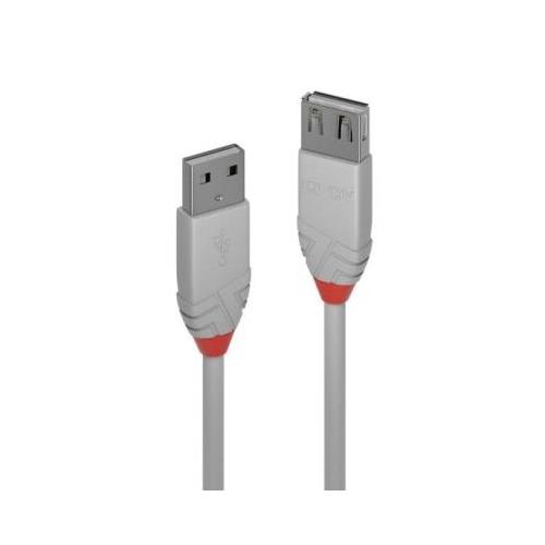Lindy 5m USB 2.0 Type A Extension Cable Anthra Line Grey