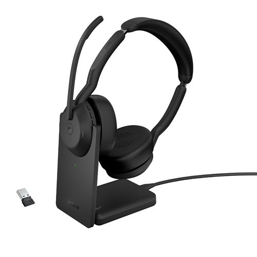 Photos - Headphones Jabra Evolve2 55 - Link380a MS Stereo  25599-999-989 (Include Stand)