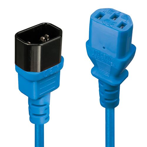 Lindy 1m IEC C13 Extension Cable Blue