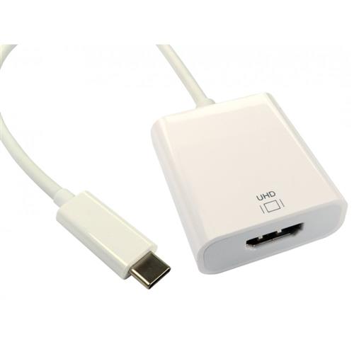 Photos - Cable (video, audio, USB) Cables Direct USB3C-HDMICAB4K video cable adapter 0.15 m USB Type-C HDMI White 
