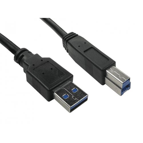 Cables Direct 99CDL3-805 USB cable USB 3.2 Gen 1 (3.1 Gen 1) 5 m USB A USB B 5 Gbit/s Black