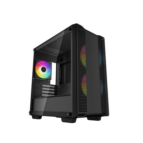DeepCool CC360 ARGB Mini Tower PC Black micro ATX Mini-ITX ABS Steel Tempered glass Multi