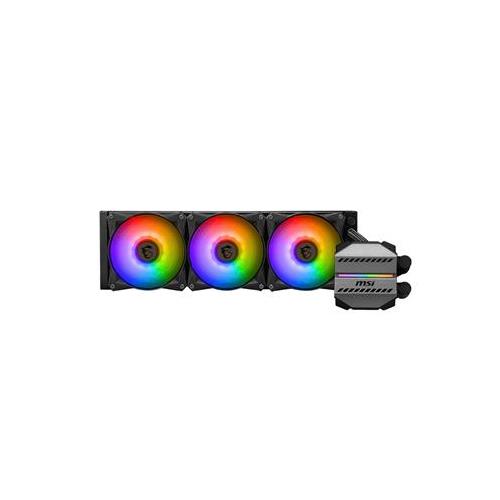 MSI MAG CORELIQUID P360. Type: All-in-one liquid cooler. Width: 67.3 mm Depth: 60 mm Height: 55.9 mm. Product colour: Black