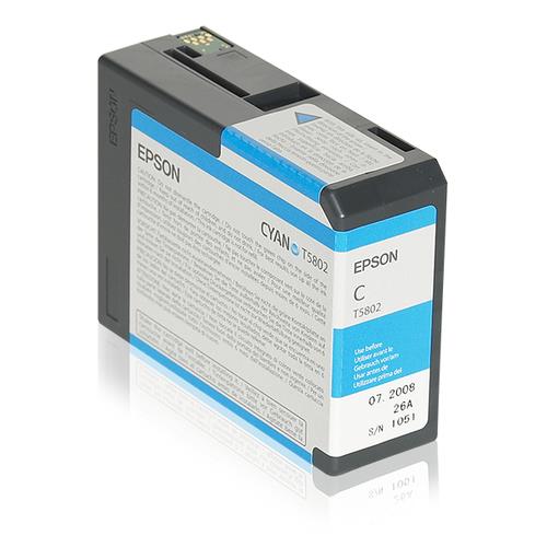 Epson Singlepack Cyan T580200. Supply type: Single pack Colour ink volume: 80 ml Printing colours: Cyan Quantity per pack: 1 pc(s)