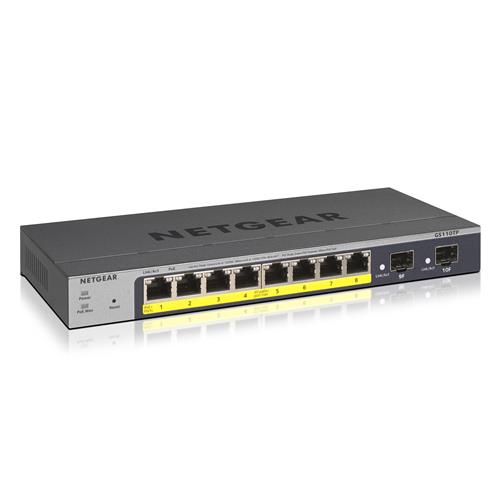 Netgear GS110TP Managed L2/L3/L4 Gigabit Ethernet (10/100/1000) Full duplex Power over Ethernet (PoE)