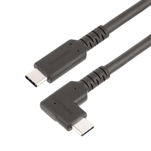 StarTech.com 3ft (1m) USB-C Cable Right-Angled USB 10Gbps 100W (5A) Power Delivery 8K 60Hz / 4K 144Hz DP Alt Mode Rugged USB C Cord - Thunderbolt Compatible