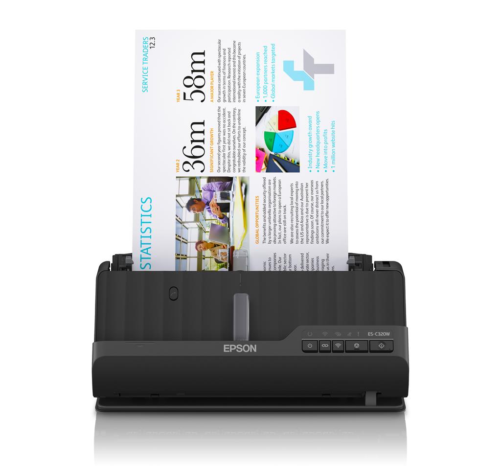 Epson ES-C320W Sheet-fed scanner 600 x 600 DPI A4 Black