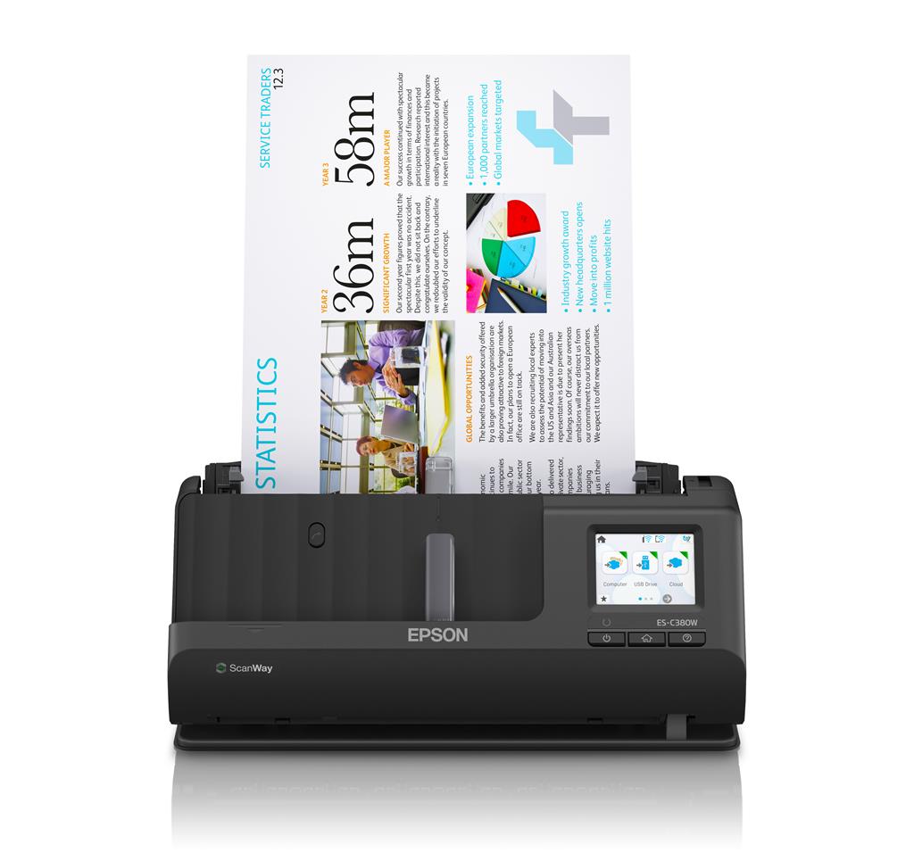 Epson ES-C380W Sheet-fed scanner 600 x 600 DPI A4 Black
