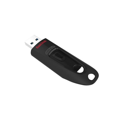 Sandisk Ultra. Capacity: 64 GB Device interface: USB Type-A USB version: 3.2 Gen 1 (3.1 Gen 1) Read speed: 100 MB/s. Form factor: Slide. Password protection. Weight: 13.61 g. Product colour: Black