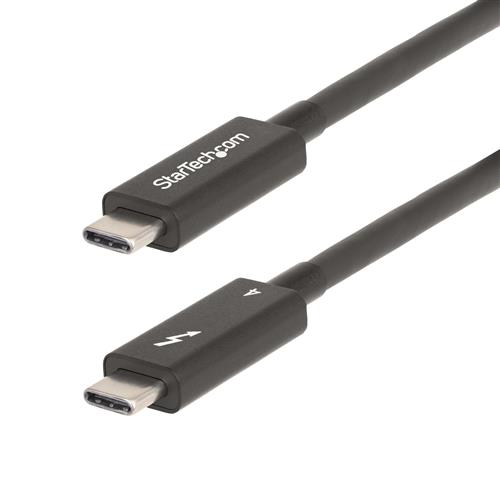StarTech.com 6.6ft (2m) Active Thunderbolt 4 Cable 40Gbps 100W Power Delivery 4K/8K Video Intel-Certified Thunderbolt Cable - Compatible w/ USB4/Thunderbolt 4/ USB 3.2/ USB Type-C/DisplayPort/Thunderbolt 3
