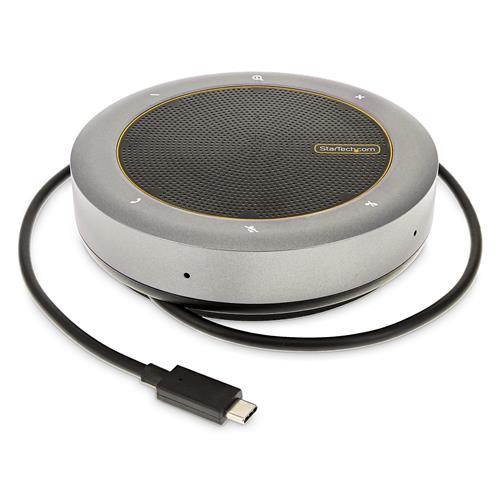 StarTech.com USB-C Speakerphone Docking Station Mini Portable Conference Speaker and Audio Dock USB-C to VGA/4K HDMI 2x USB-A Hub Mic/Speaker Teams/Zoom/Softphone Speakerphone