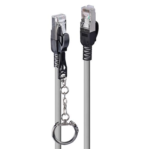 Photos - Ethernet Cable Lindy 15m Cat.6A S/FTP Locking Network Cable Grey 47608 