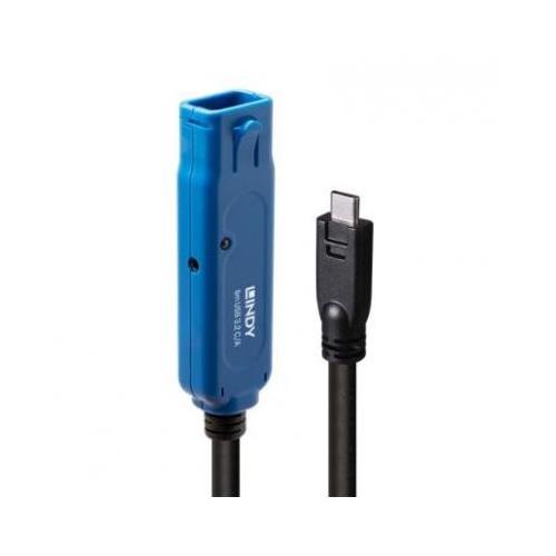 Lindy 43381 USB cable USB 3.2 Gen 1 (3.1 Gen 1) 8 m USB C USB A 5 Gbit/s Black Blue