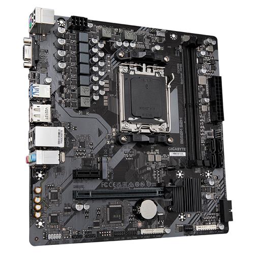 GIGABYTE B650M S2H Motherboard - AMD Ryzen 9000 Series CPUs 5+2+2 Phases VRM up to 6400MHz DDR5 (OC) 1xPCIe 4.0 M.2 GbE LAN USB 3.2 Gen 1