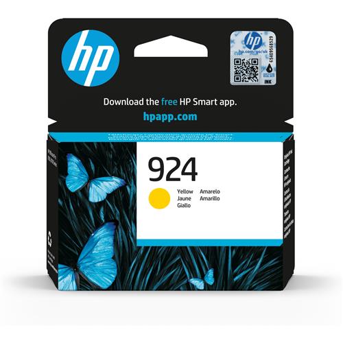 Photos - Ink & Toner Cartridge HP 924 Yellow Original Ink Cartridge. Cartridge capacity: Standard Yield Supply type: Single pack Colour ink page yield: 400 