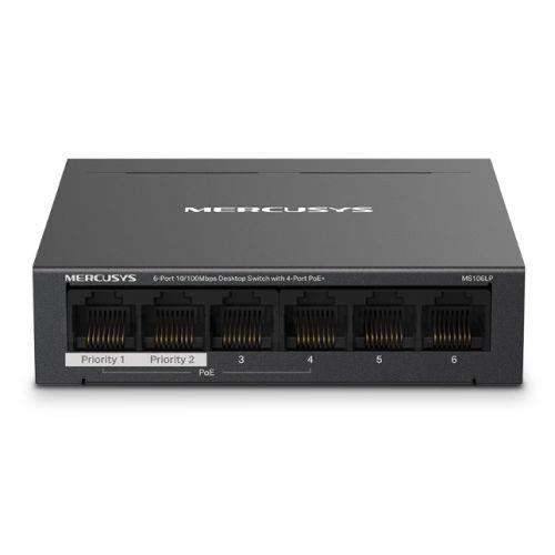 Mercusys 6-Port 10/100Mbps Desktop Switch with 4-Port PoE+