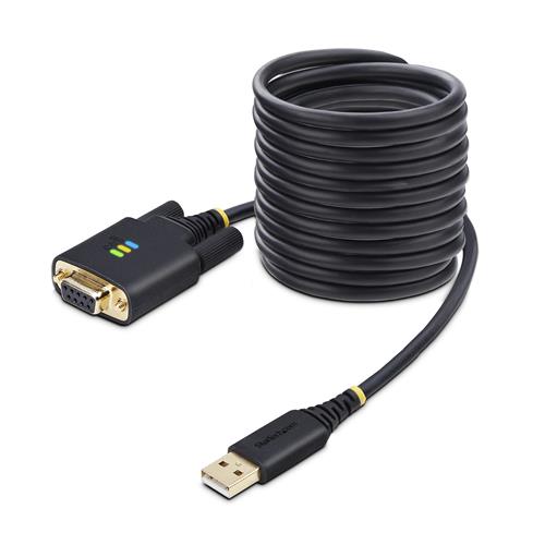 Photos - Cable (video, audio, USB) Startech.com 10ft (3m) USB to Null Modem Serial Adapter Cable Interchangeable DB9 Screws/Nuts COM Retention USB-A to RS232 F