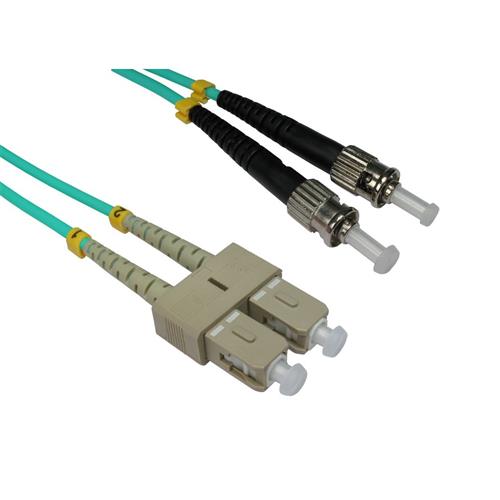 Cables Direct 1.0m ST-SC 50/125 OM3 InfiniBand/fibre optic cable 1 m Blue