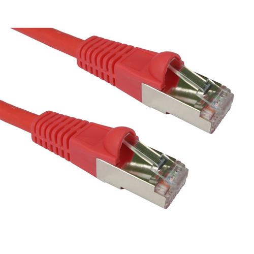 Cables Direct 10m CAT6a M - M networking cable Red S/FTP (S-STP)