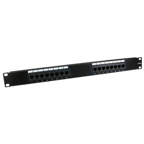Cables Direct 16 Port Cat5e Patch Panel 1U
