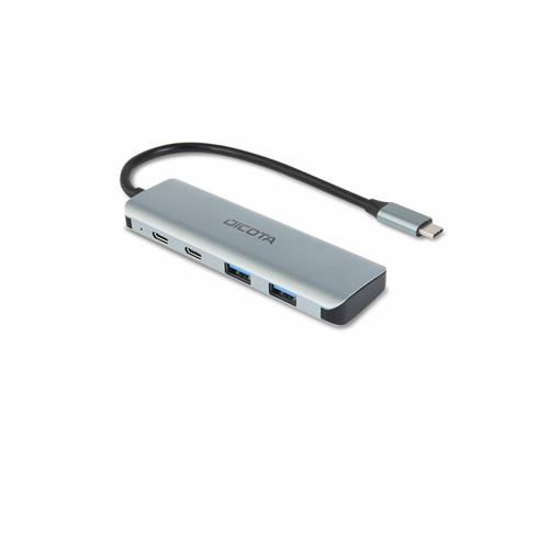 Photos - Card Reader / USB Hub Dicota D32061 interface hub USB Type-C 10000 Mbit/s Silver 