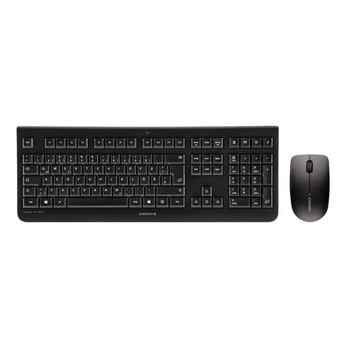 CHERRY DW 3000 Full-size (100%) Wireless RF Wireless AZERTY Black Mouse included