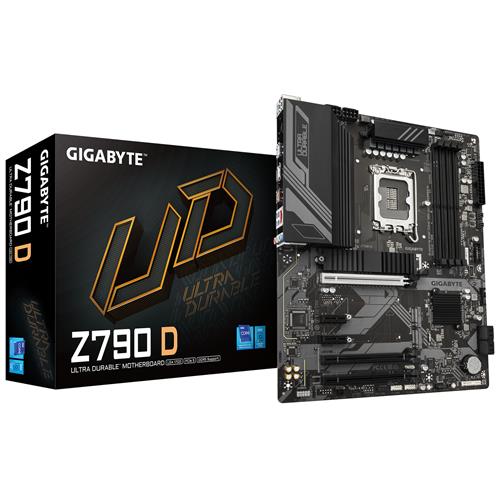 GIGABYTE Z790 D Motherboard - Supports Intel Core 14th Gen CPUs 12+1+ Phases Digital VRM up to 7600MHz DDR5 (OC) 3xPCIe 4.0 M.2 2.5GbE LAN USB 3.2 Gen 2