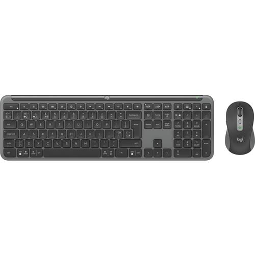 Logitech Signature Slim MK950 for Business keyboard Mouse included Office RF Wireless + Bluetooth QWERTY UK English Graphite