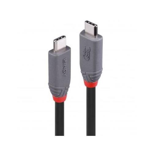 Lindy 2m USB 4 240W Type C Cable Anthra Line. Cable length: 2 m. Connector 1: USB C Connector 2: USB C USB version: USB4 Gen 3x2 Maximum data transfer rate: 40 Gbit/s Connector contacts plating: Gold Product colour: Black